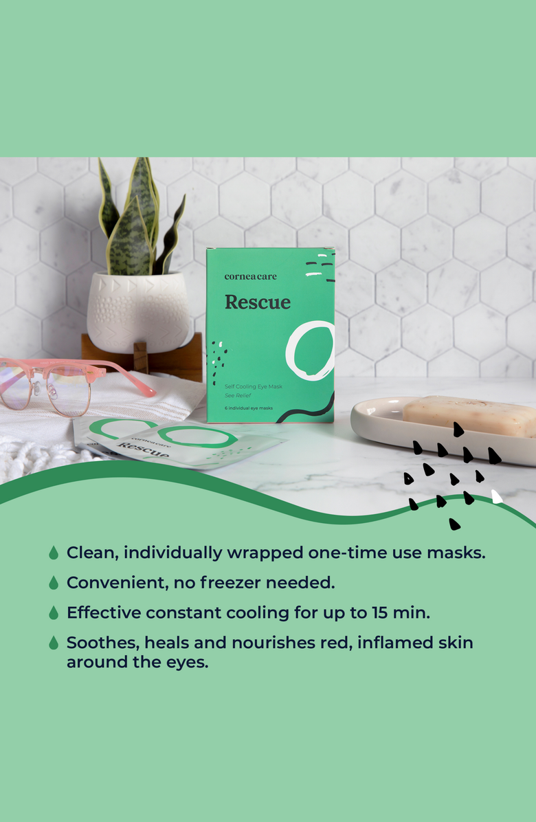 Cornea Care Rest + Rescue Self Heating and Self Cooling Compresses Bundle for Eyes, Alternate, color, 