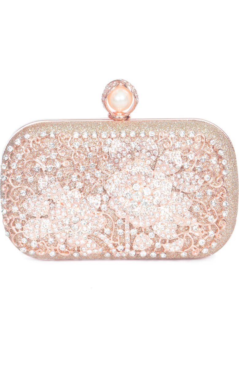 Lauren Lorraine Rega Clutch, Alternate, color, Rose Gold