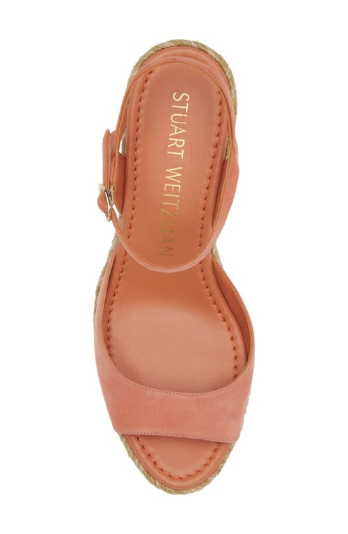 Stuart Weitzman Tia Espadrille Wedge Sandal In Terracotta.