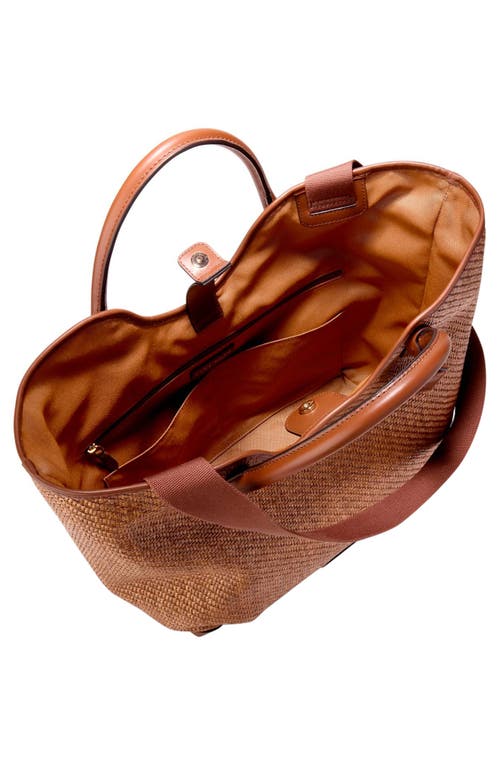 Cole Haan Amagansett Raffia Tote In Natural Tan