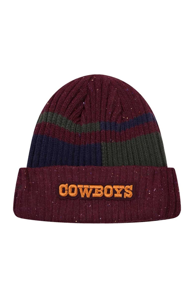 PRO STANDARD Men's Pro Standard Burgundy Dallas Cowboys Speckled Cuffed Knit Hat, Alternate, color, Burgundy