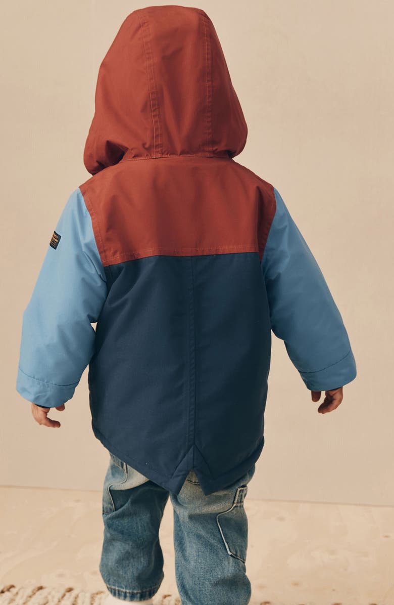 NEXT Kids' Colorblock Hooded Jacket, Alternate, color, Multi Blue