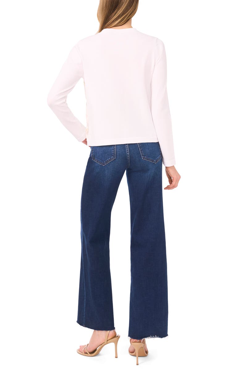 Ted Baker Cassia Floral Mixed Media Cardigan, Alternate, color, 