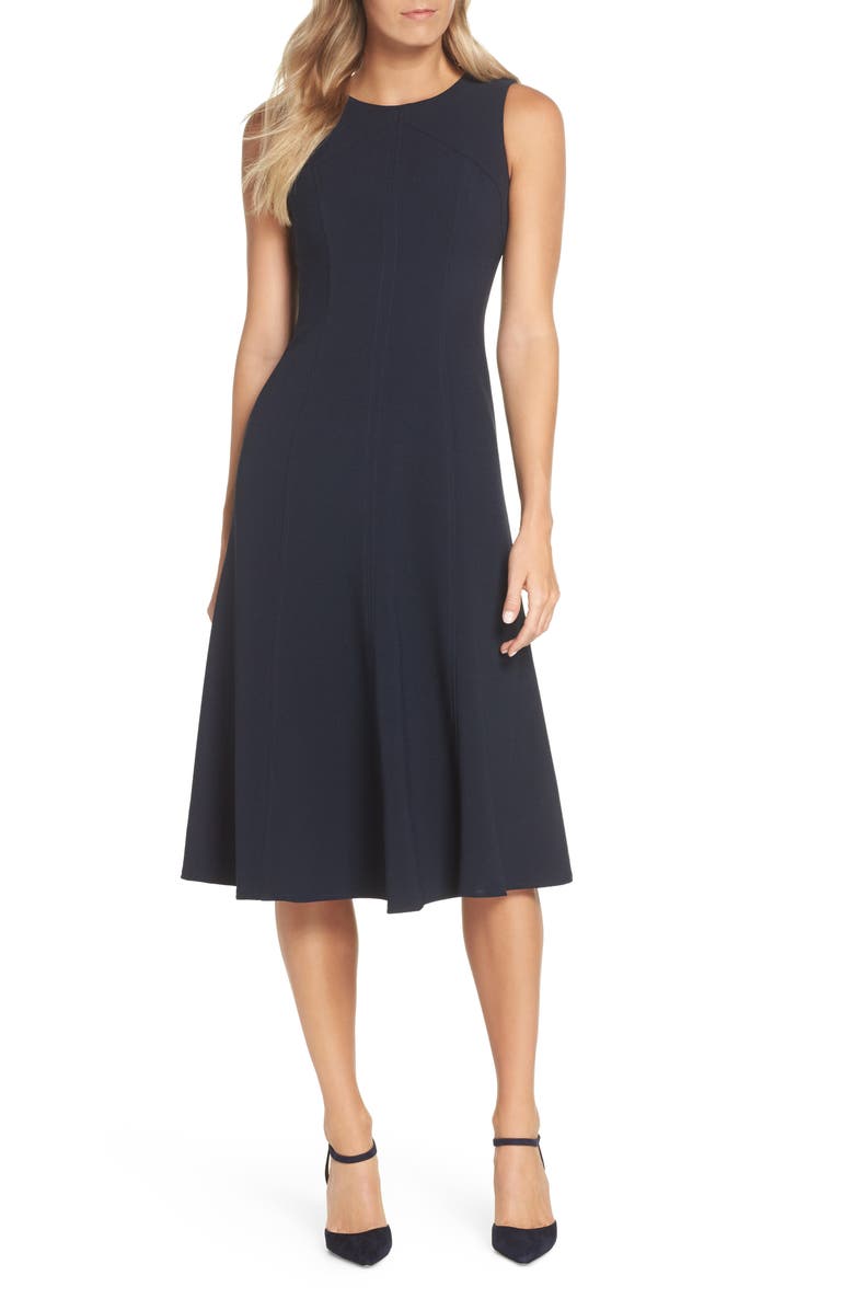 Eliza J Sleeveless Midi Dress, Main, color, 