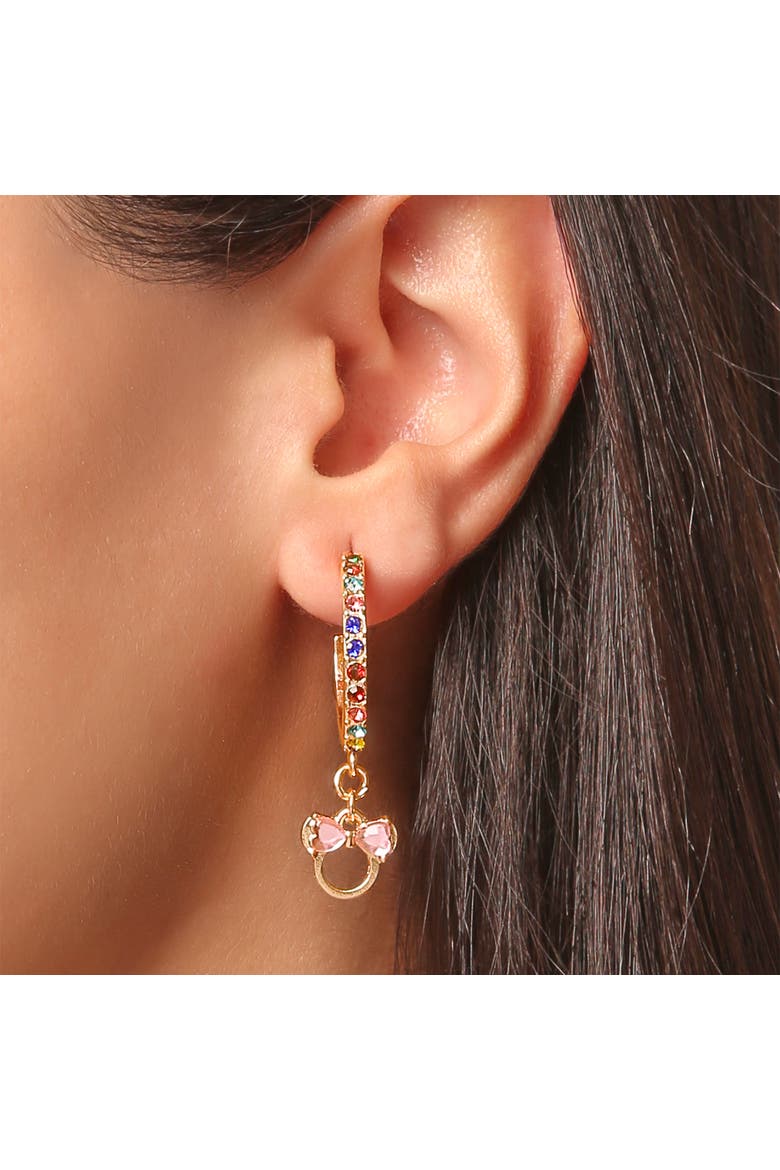 Minnie Mouse Gold-Tone Hoop Earrings, Alternate, color, Gold