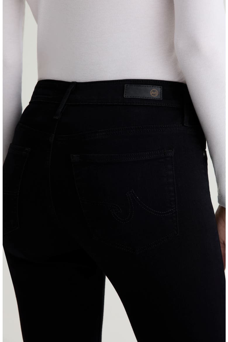 Farrah Mid Rise Ankle Skinny Jeans (Nordstrom Exclusive), Alternate, color, SUPER BLACK