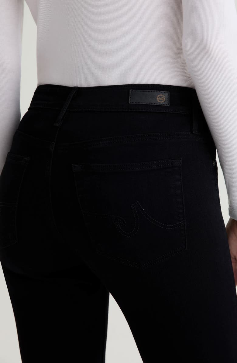 AG Farrah Mid Rise Ankle Skinny Jeans, Alternate, color, Super Black