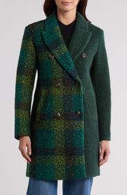 NVLT Bouclé Double Breasted Plaid Coat