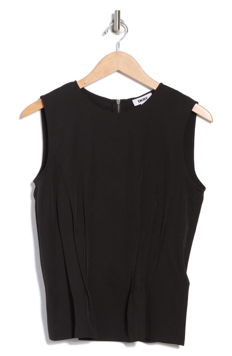 DKNY Sleeveless Stretch Woven Top, Alternate, color, 