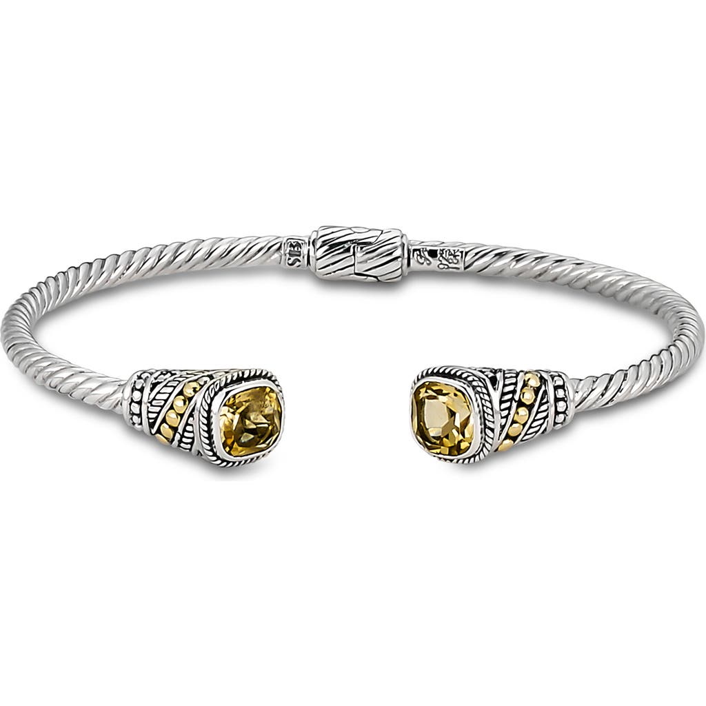Samuel B. Two-tone Bangle Cuff Bracelet In Yellow