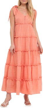 Free the Roses Tiered Maxi Dress