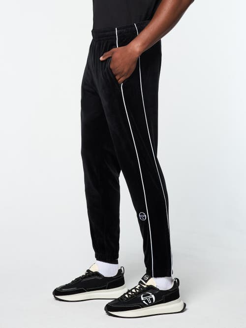Sergio Tacchini Lioni Velour Track Pant In Black