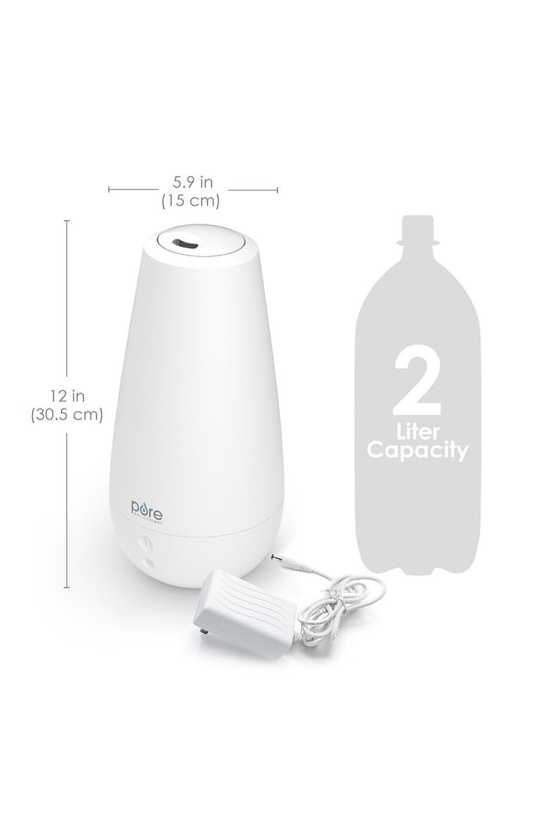 PureSpa XL 3-in-1 Aroma Diffuser, Humidifier, & Mood Light, Alternate, color, WHITE