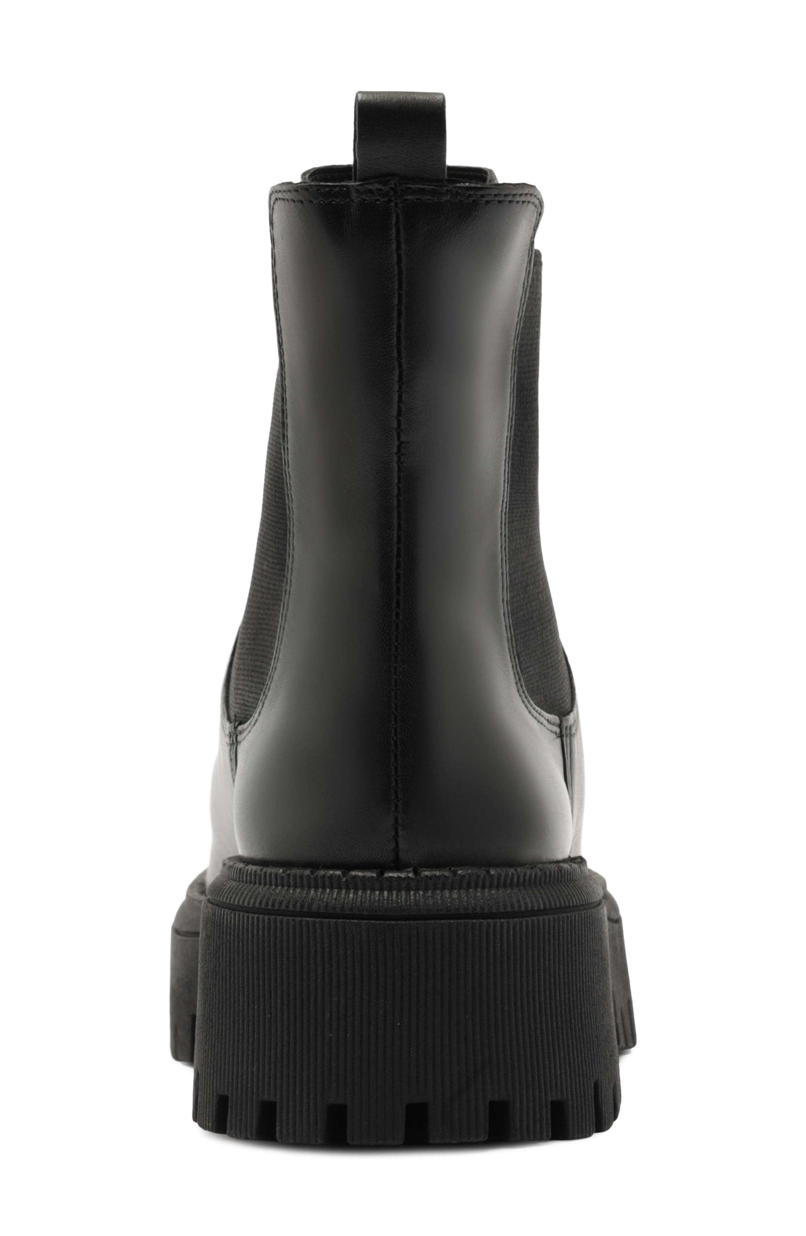 Annie Lug Sole Chelsea Boot, Alternate, color, BLACK