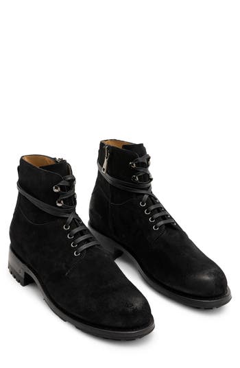 John Varvatos Moto Lace-up Boot In Black