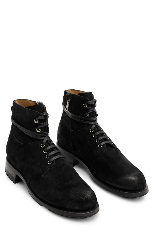 John Varvatos Moto Lace-Up Boot in Mineral Black 