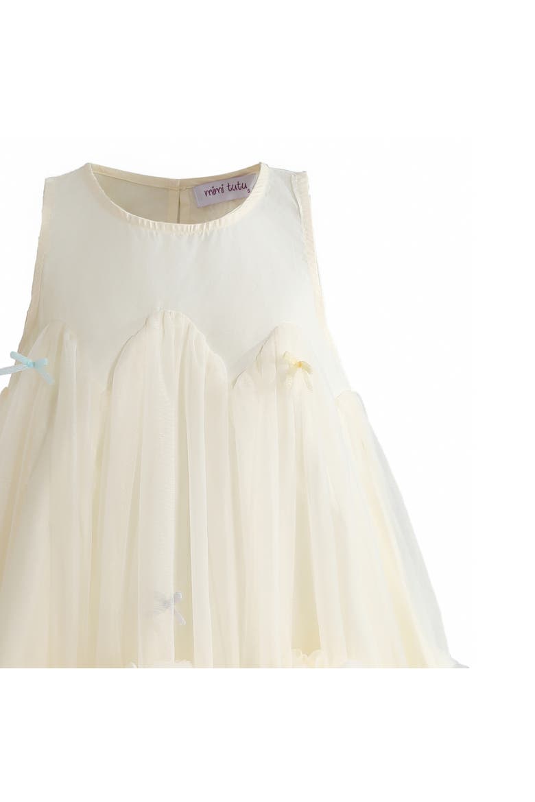 Genevieve Pleated Tulle Dress, Alternate, color, Ivory