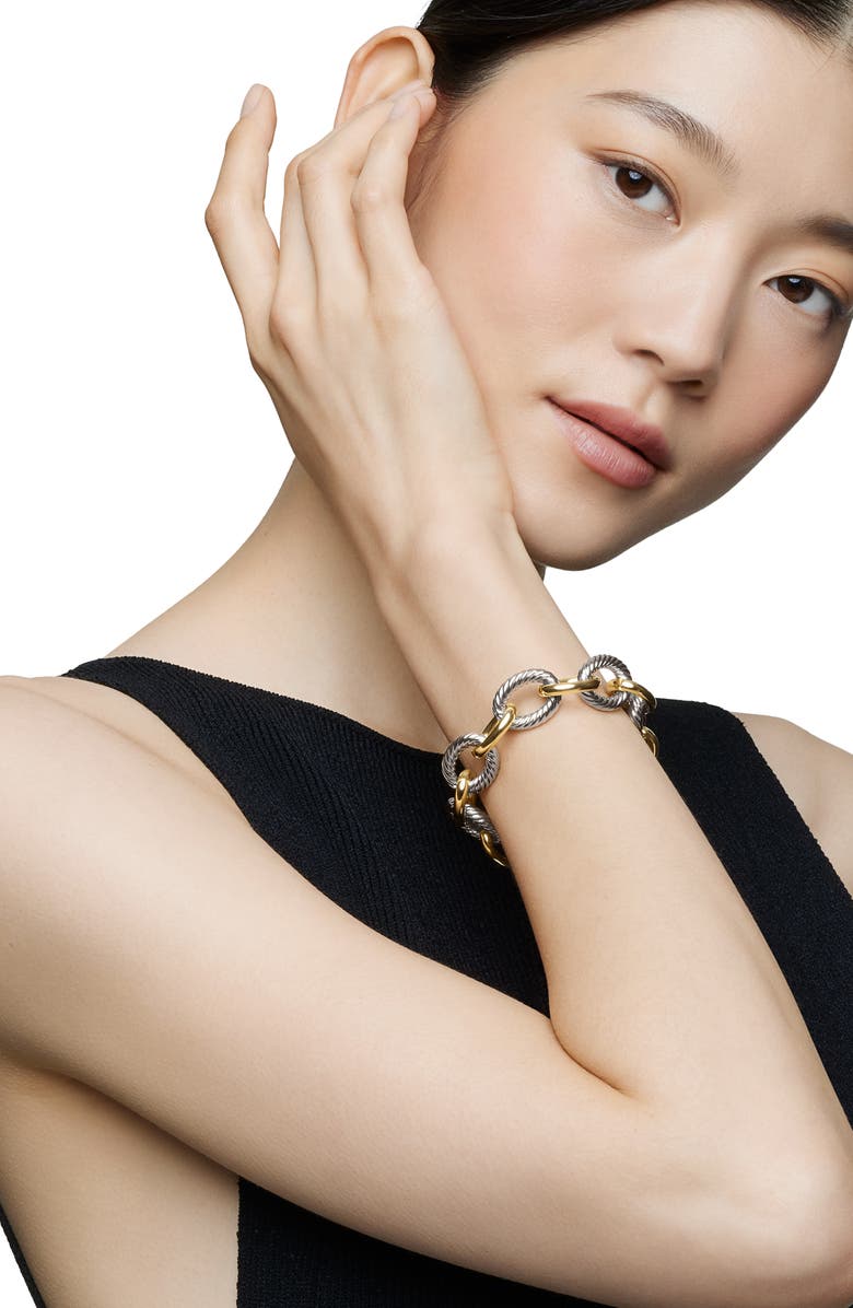 David Yurman Oval Extra Large Link Bracelet with Gold, Alternate, color,