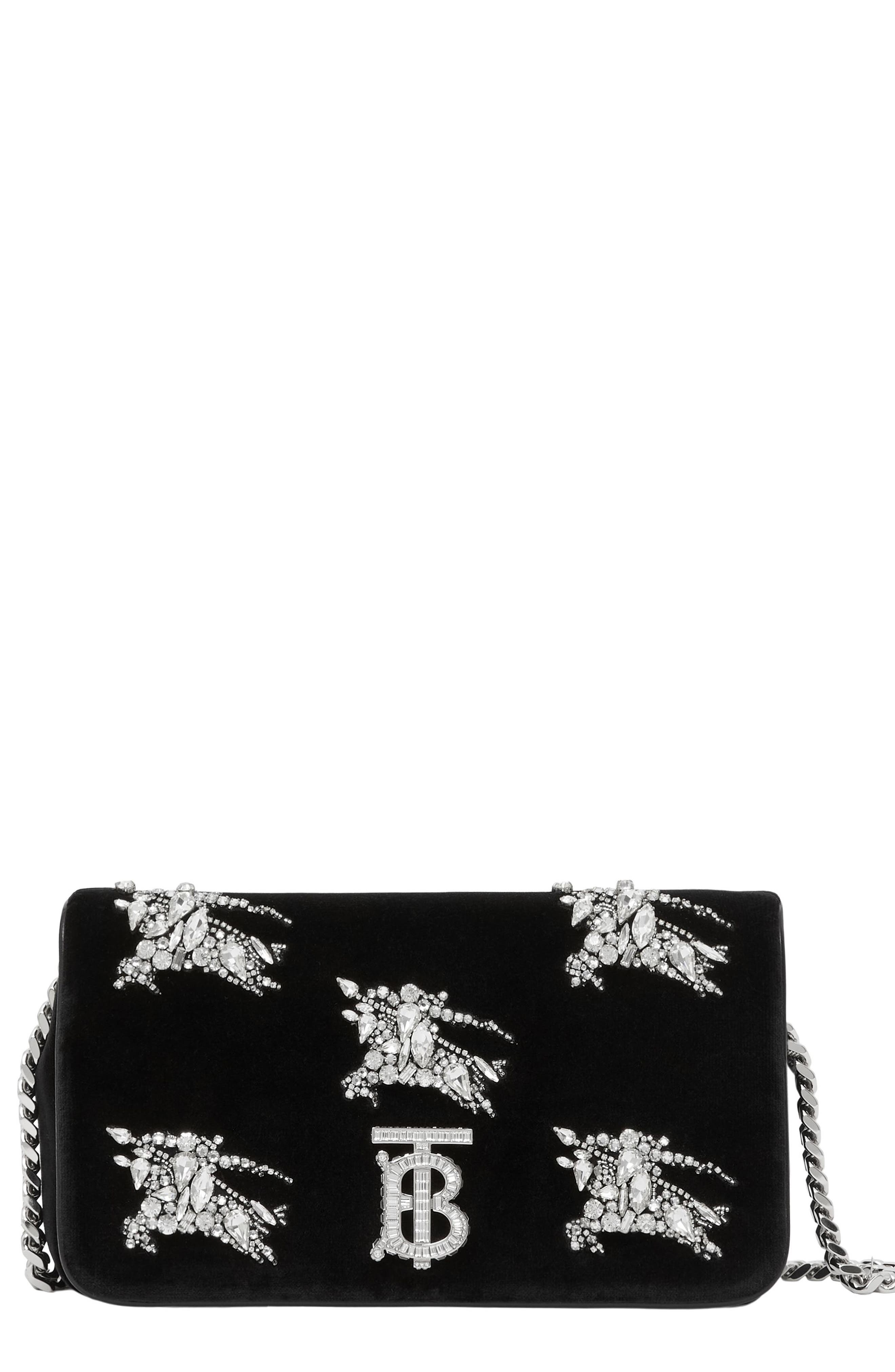 Burberry Small Lola Embellished Crossbody Bag, Main, color, 