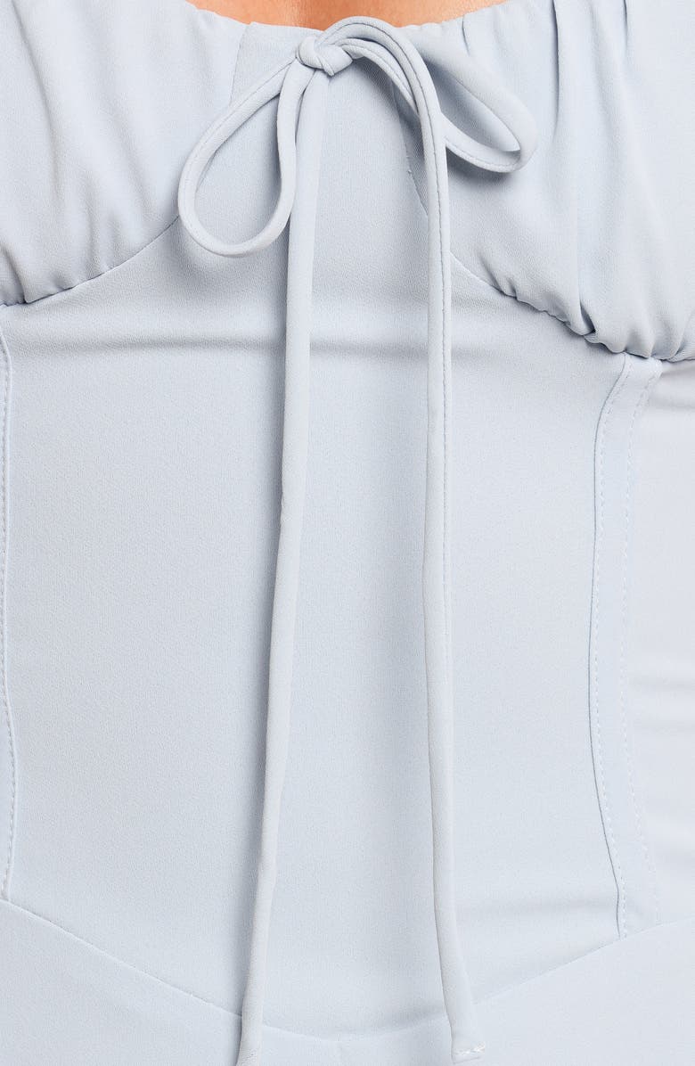 Petal & Pup Nadina Lace Up Back Midi Dress, Alternate, color, Soft Blue