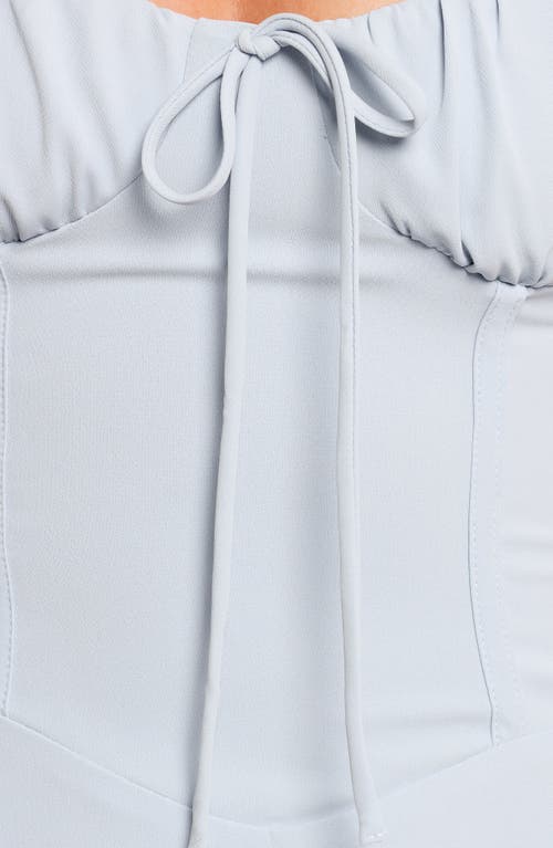 Petal And Pup Petal & Pup Nadina Lace Up Back Midi Dress In Gray