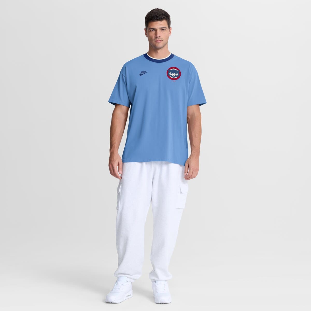 Nike Men's Nike Light Blue Chicago Cubs Cooperstown Collection Ringer T ...