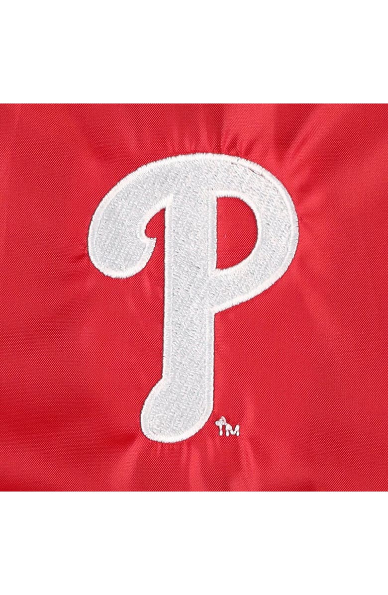 DUNBROOKE Men's Dunbrooke Red Philadelphia Phillies Coach's Raglan Full-Snap Windbreaker Jacket, Alternate, color, Red