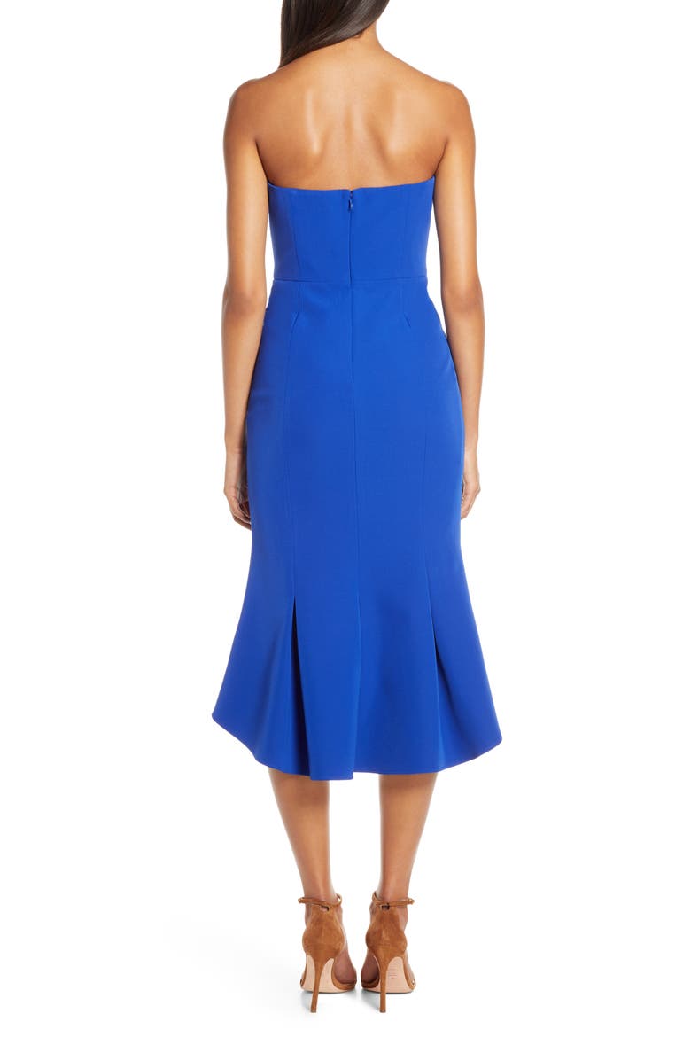 Strapless Fishtail Dress, Alternate, color, COBALT