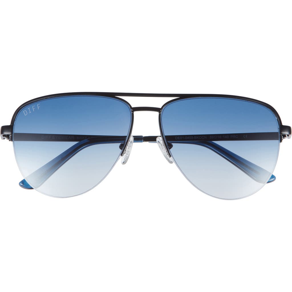 DIFF DIFF 59MM AUGUST AVIATOR SUNGLASSES