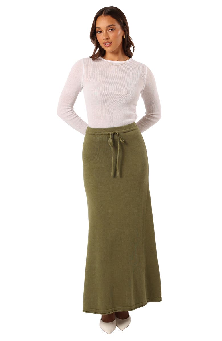 Petal & Pup Rooney Knit Maxi Skirt, Alternate, color, Olive
