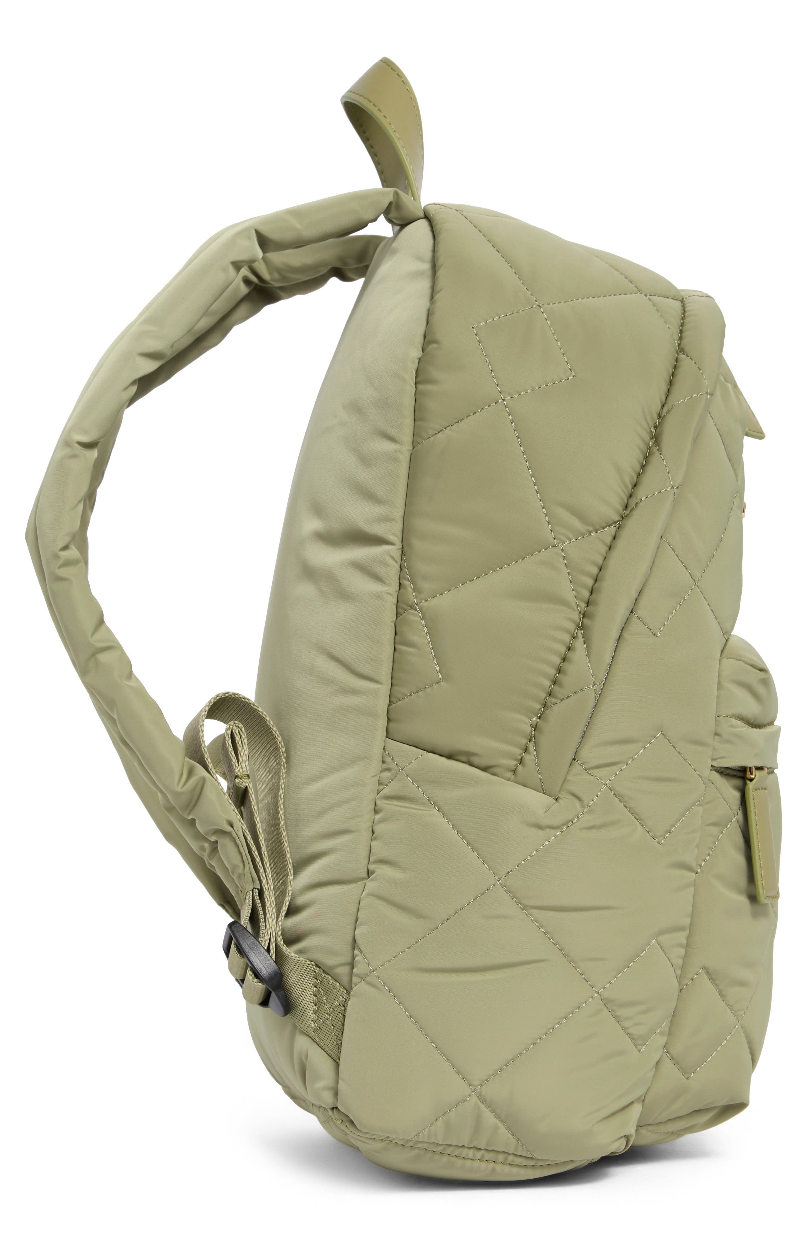 Quilted Nylon School Backpack, Alternate, color, REED