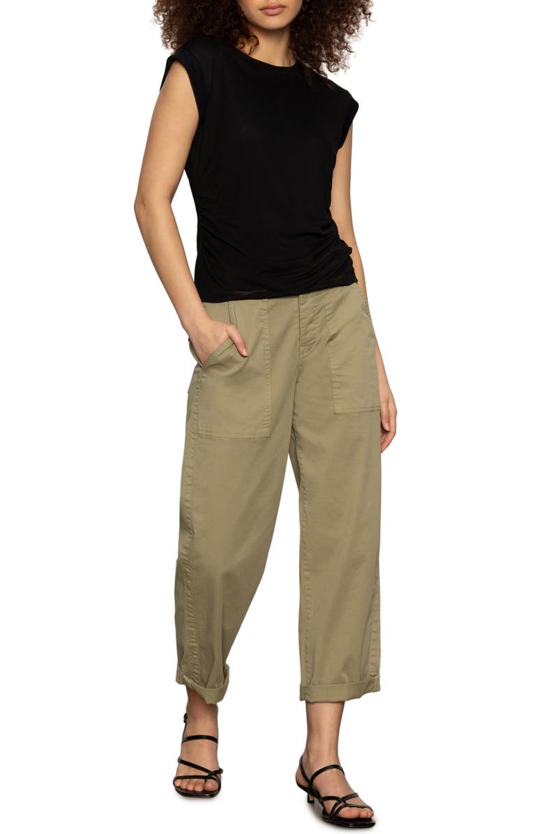 Sanctuary Charisma Cap Sleeve Mesh Top, Alternate, color, Black