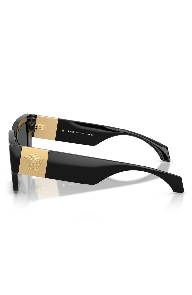 Versace 53mm Square Sunglasses, Alternate, color, Black / Dark Grey