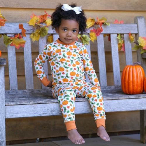 Rachel Riley Pumpkin Jersey Pajamas In Orange