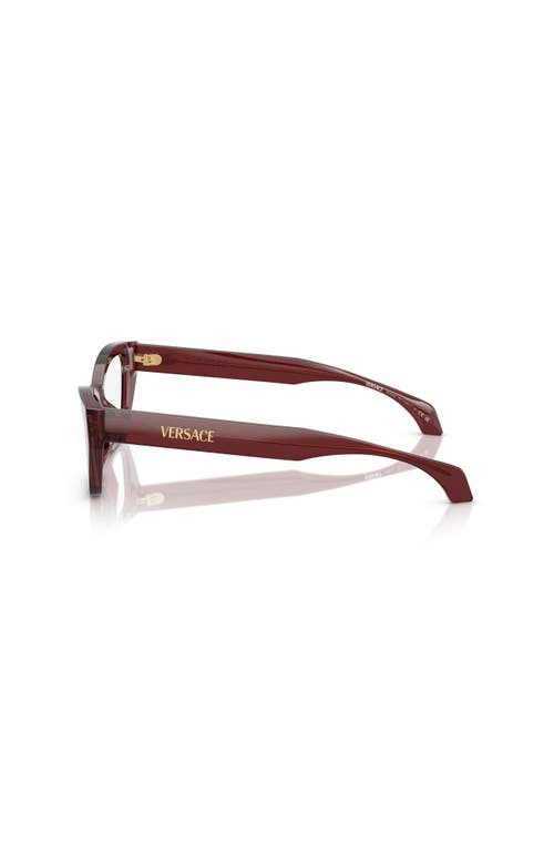Versace 52mm Cat Eye Optical Glasses In Red