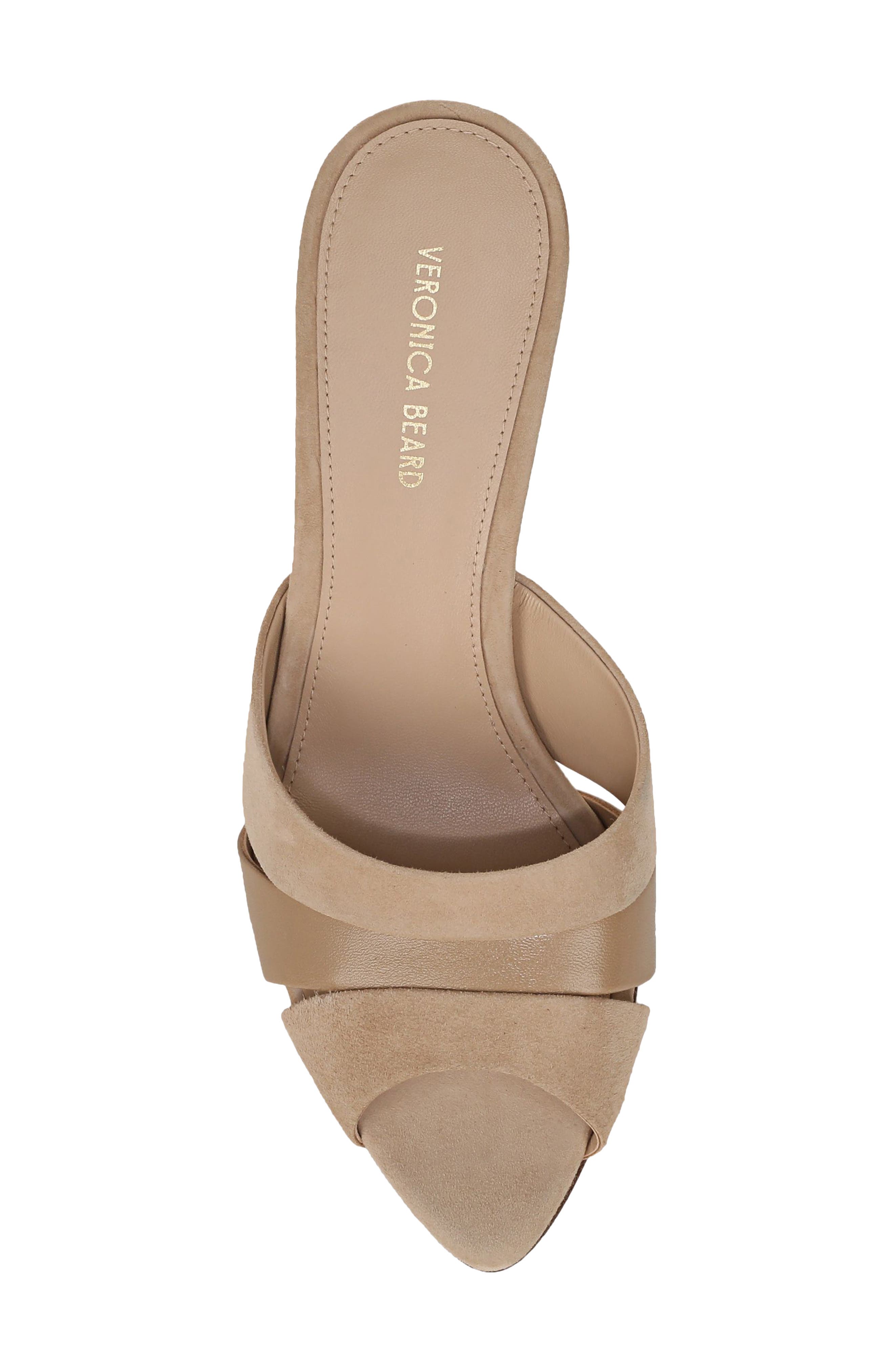 Veronica Beard Cassiel Pointed Toe Slide Sandal, Alternate, color, Sand