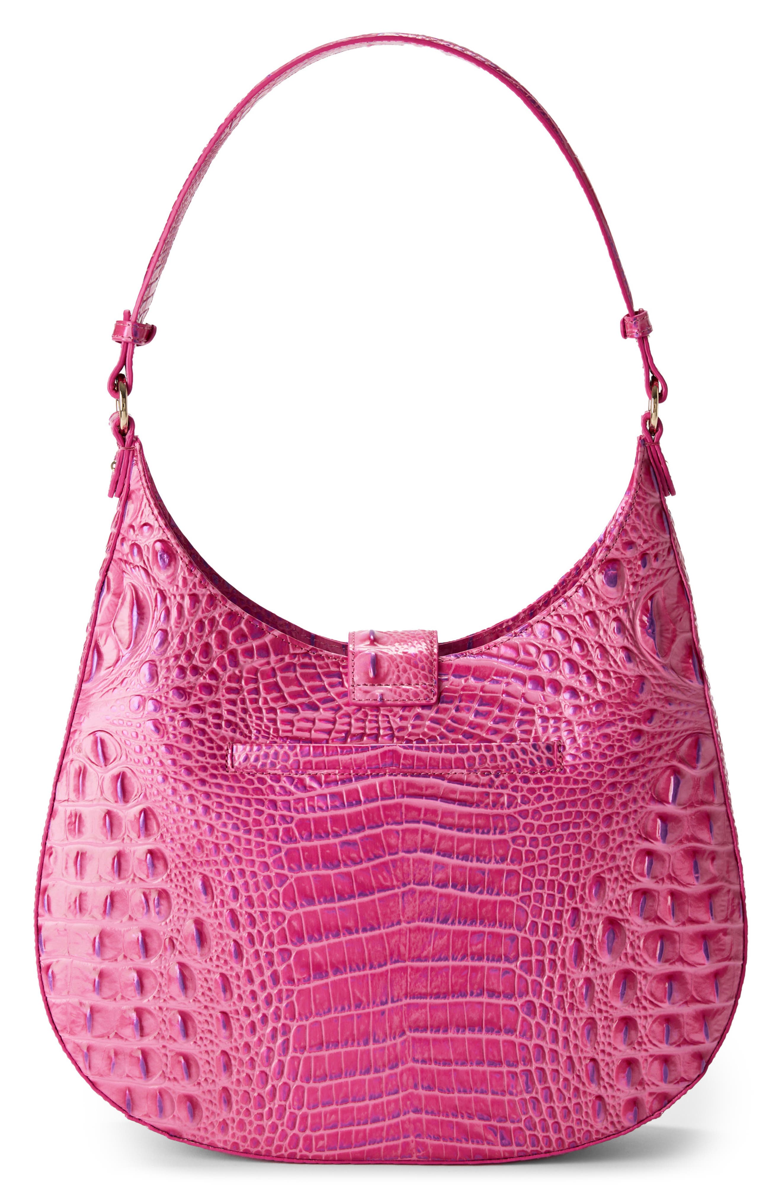 Brahmin Fallon Croc Embossed Leather Shoulder Bag, Alternate, color, 