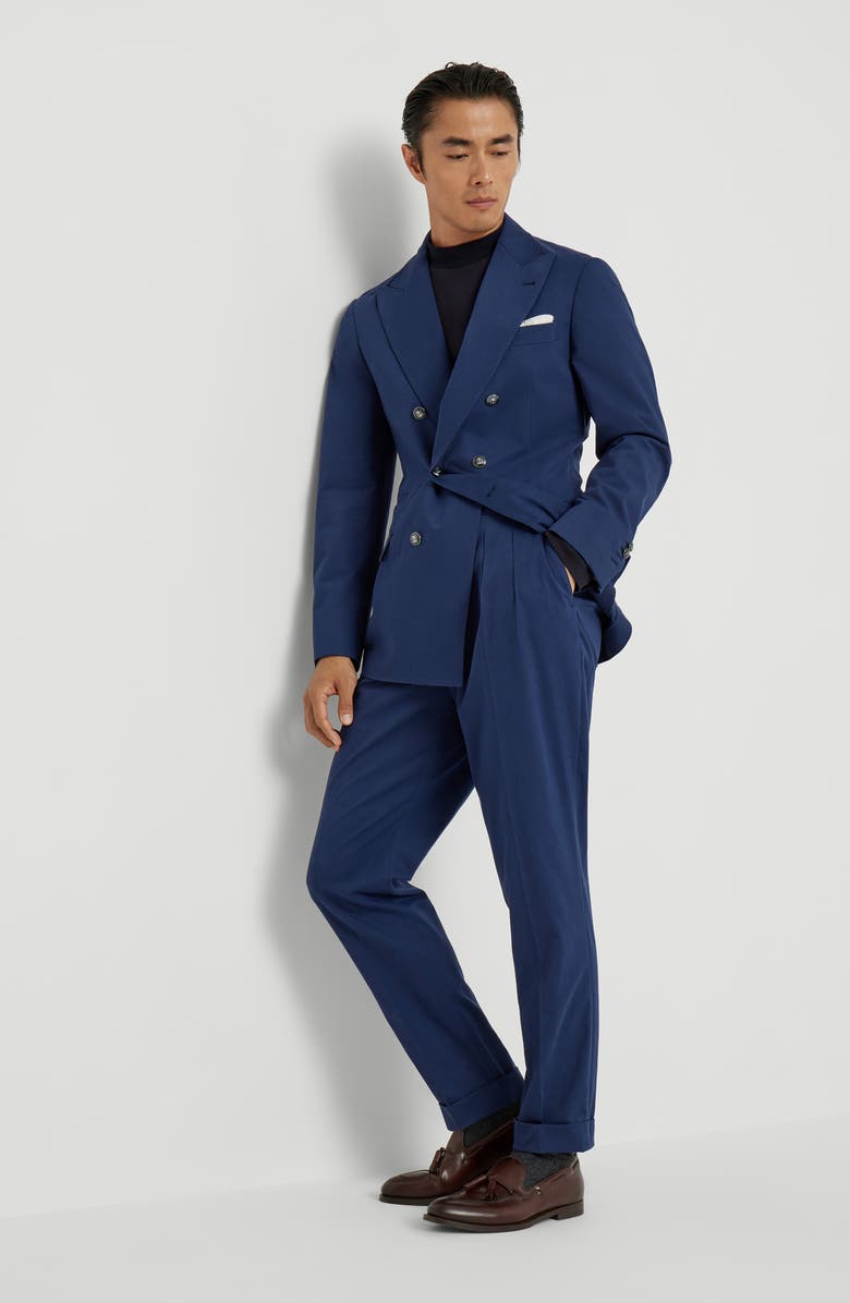 Brunello Cucinelli Gabardine blazer, Alternate, color, Lagoon