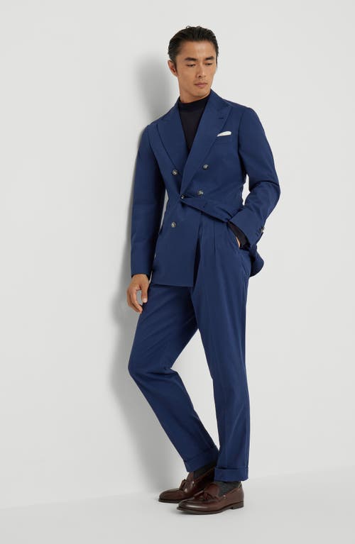 Brunello Cucinelli Double-breasted Blazer In Blue