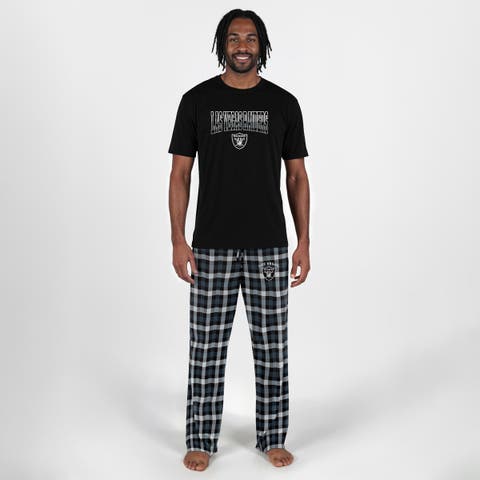 Men's Concepts Sport Black Las Vegas Raiders Highland Sleep Set