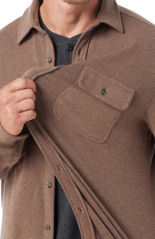 Fair Harbor Dunewood Stretch Flannel Button-up Shirt In Brown
