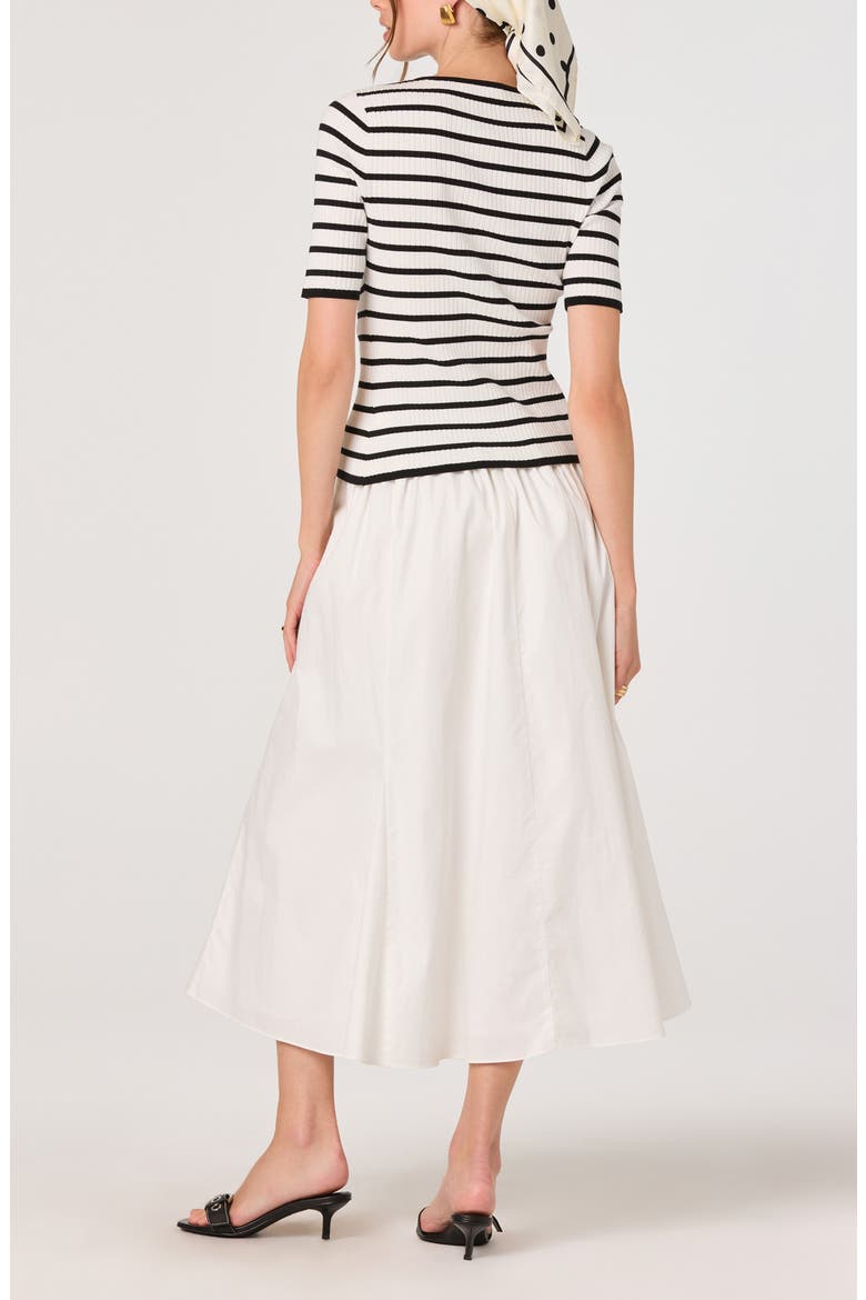 Henrie Stripe Button-Up Sweater, Alternate, color, BLACK WHITE