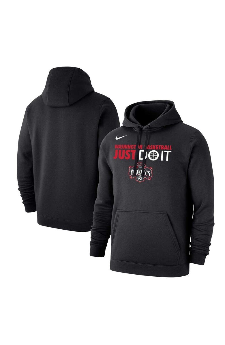 Nike Unisex Nike Black Washington Mystics Just Do It Club Pullover Hoodie, Main, color, Black