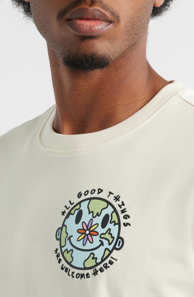 VIC GARCIA WORLD Love All Graphic T-Shirt, Alternate, color, Cream