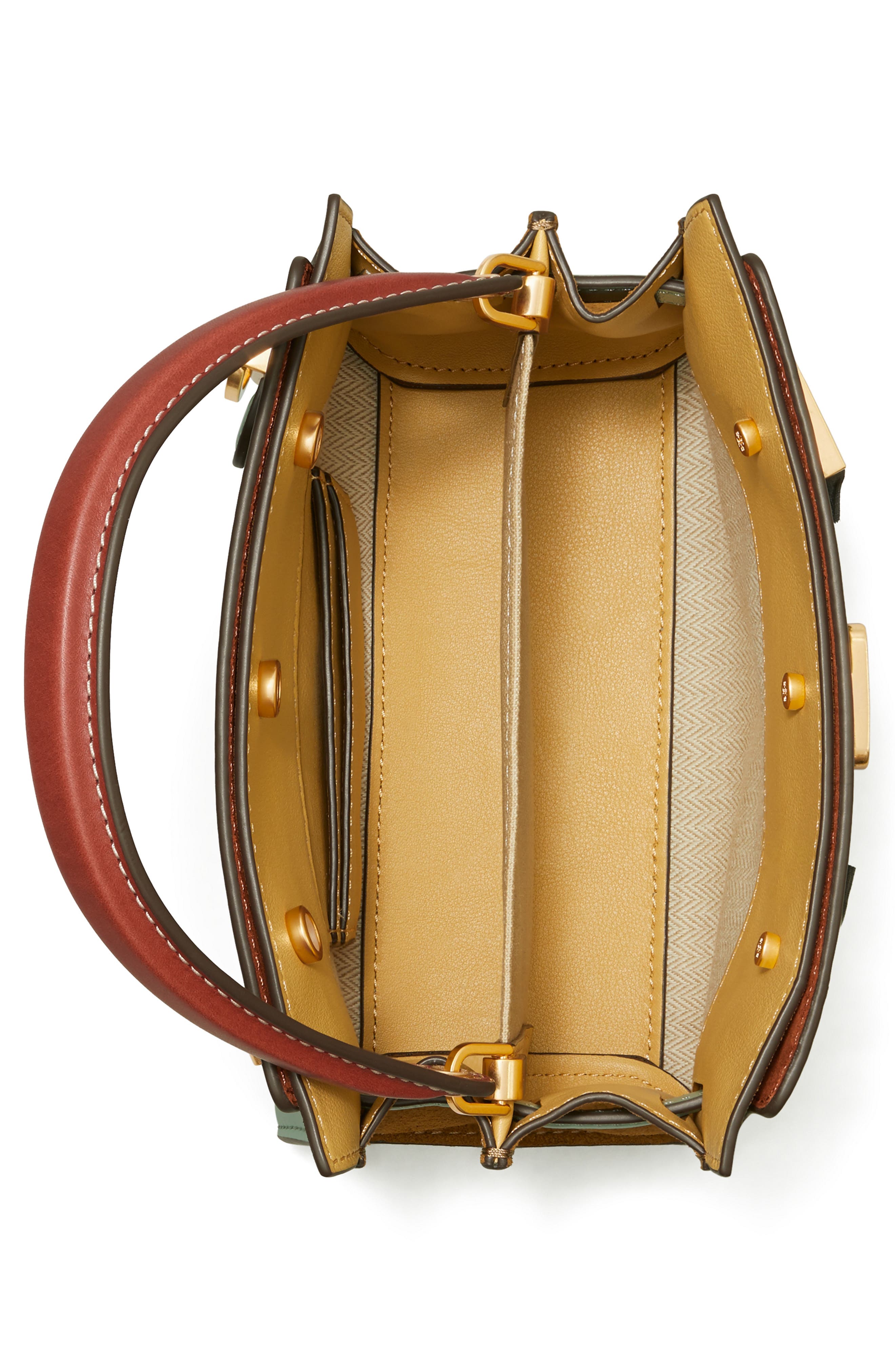 Tory Burch Lee Radziwill Petite Leather Double Bag, Alternate, color, 