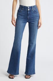 FRAME Triple Binding High Waist Flare Jeans