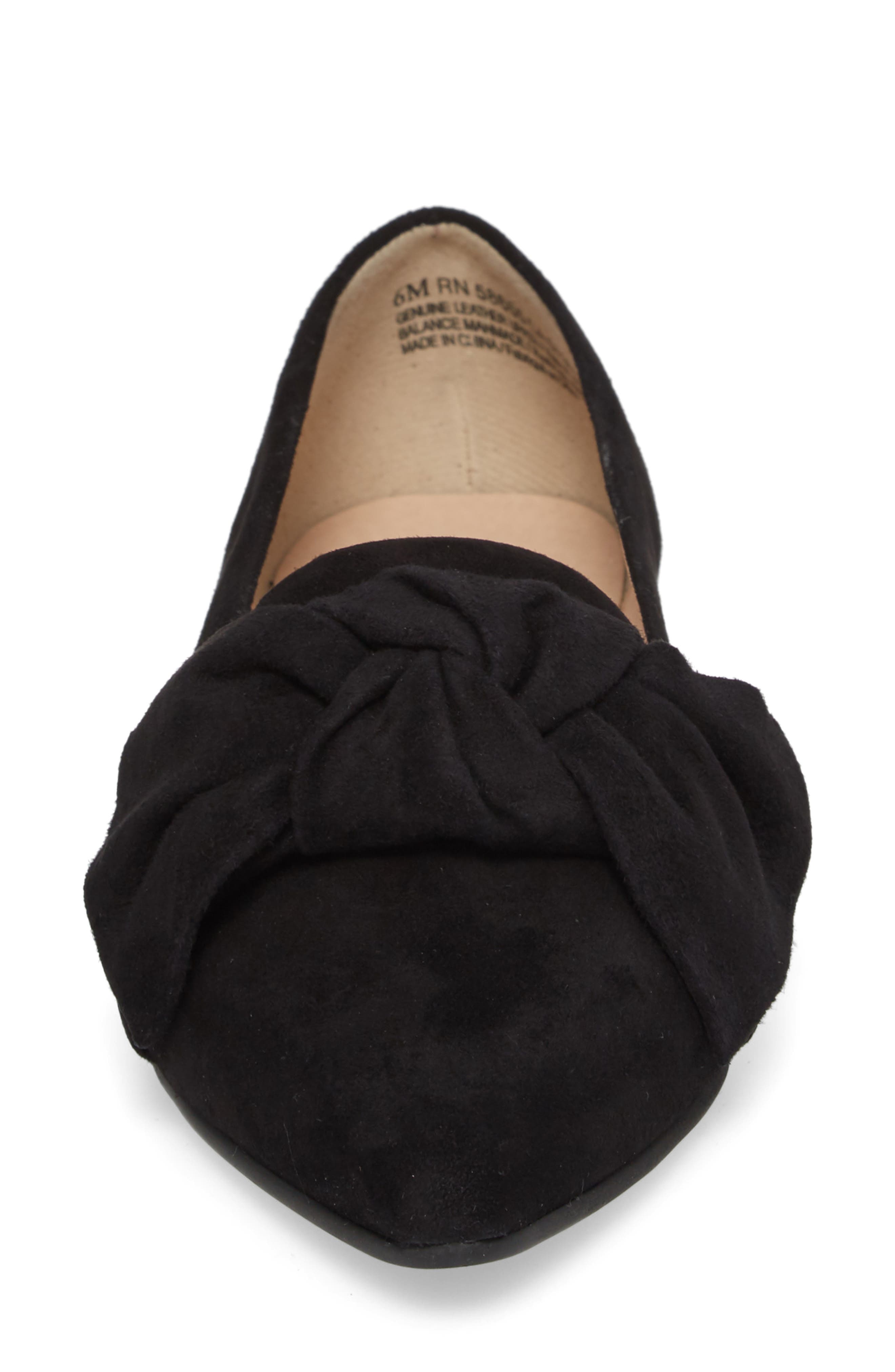 Kari Bow Loafer, Alternate, color, BLACK SUEDE