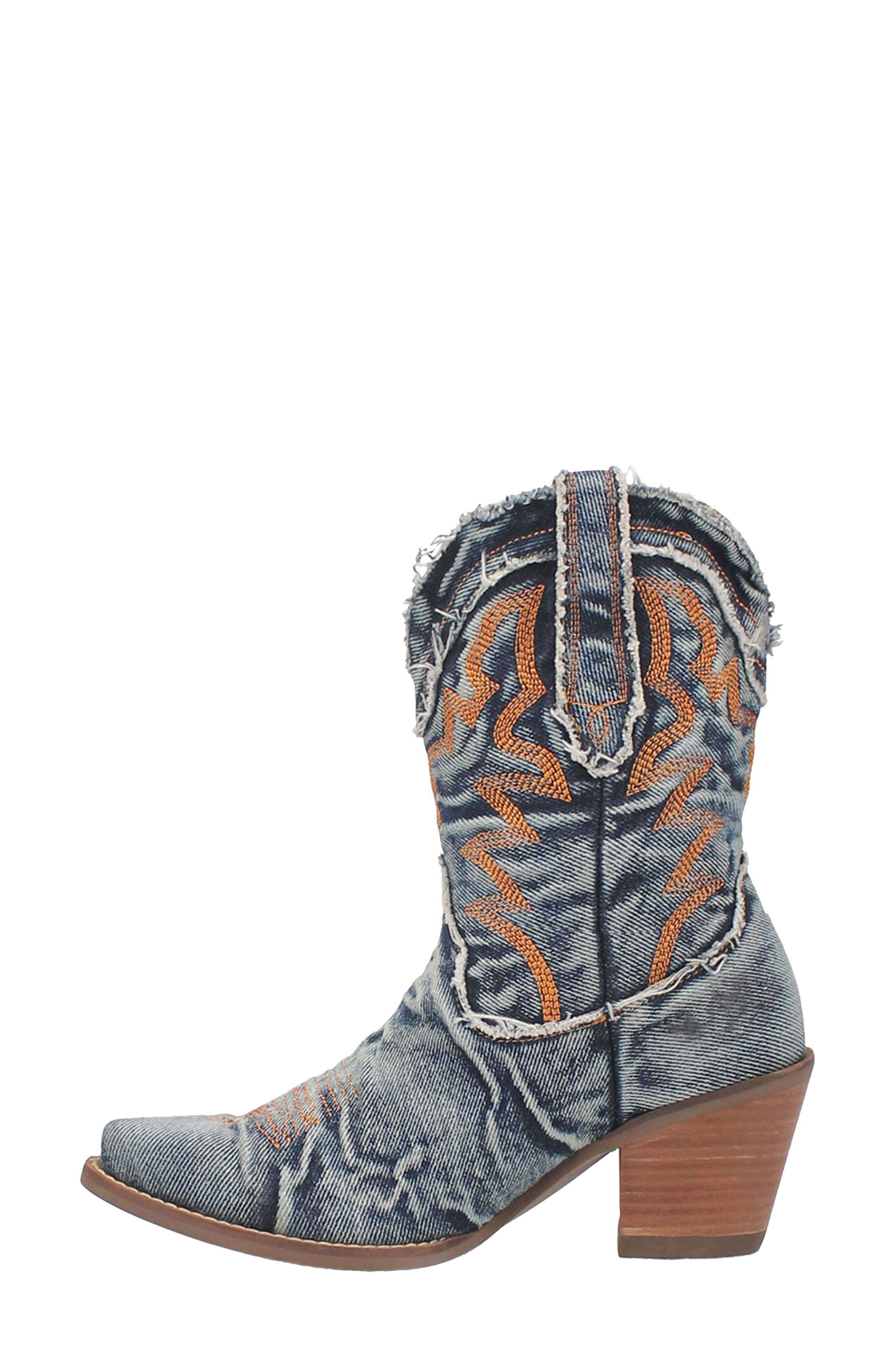 Dingo Y'All Need Dolly Western Boot, Alternate, color, Blue