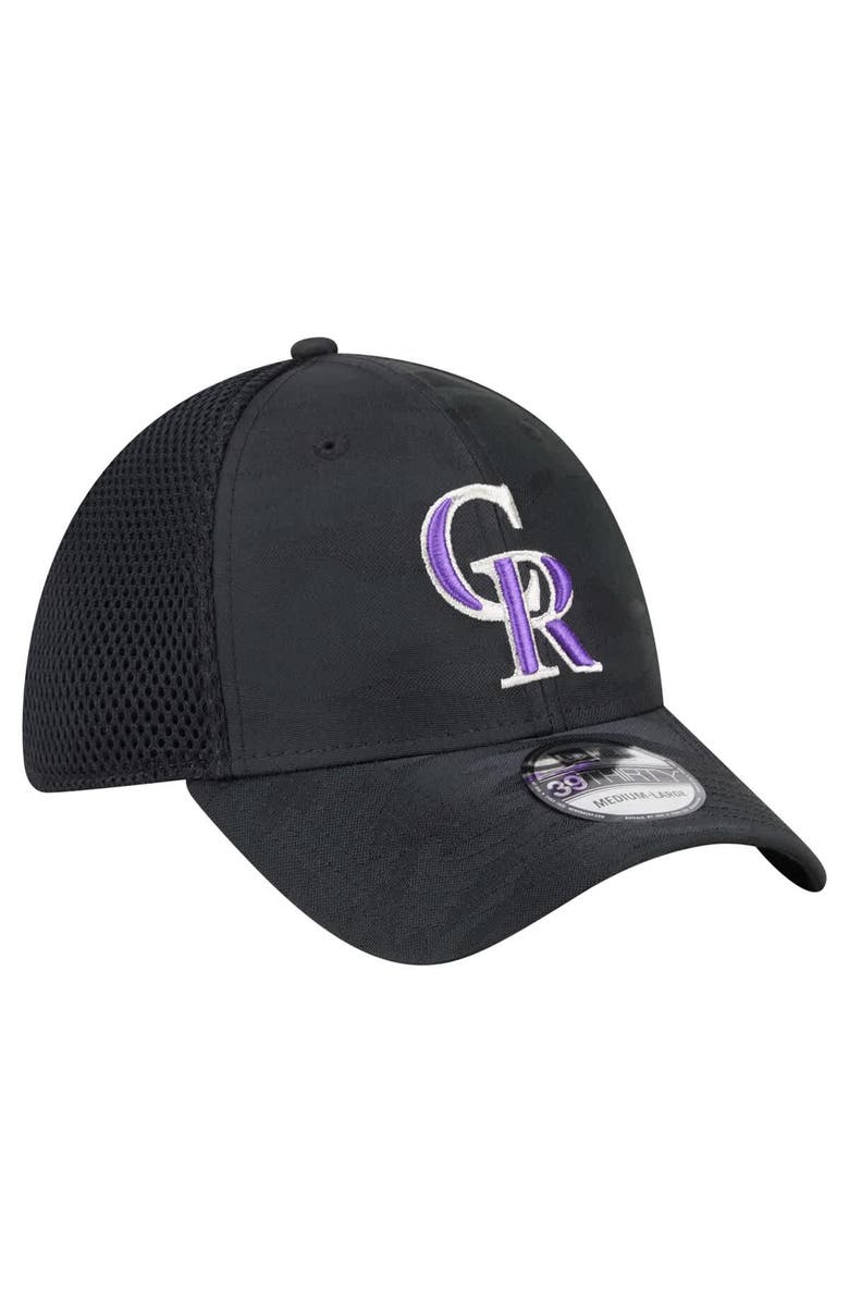 New Era Men's New Era Black Colorado Rockies Subtle Camo 39THIRTY Flex Hat, Alternate, color, Black