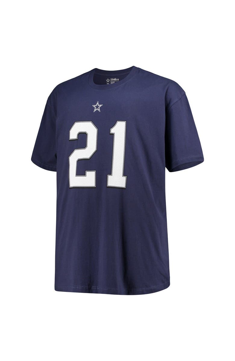 NFL Men's Ezekiel Elliott Navy Dallas Cowboys Big & Tall Player Name & Number T-Shirt, Alternate, color,